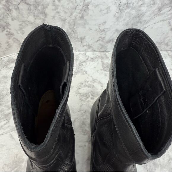 FRYE  Cara Roper Black Leather Ankle Boots - Women’s Sz 7.5 - Picture 10 of 16